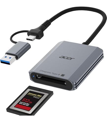 Amazon.com: CFexpress Type B and SD Dual-Slot Memory Card Reader